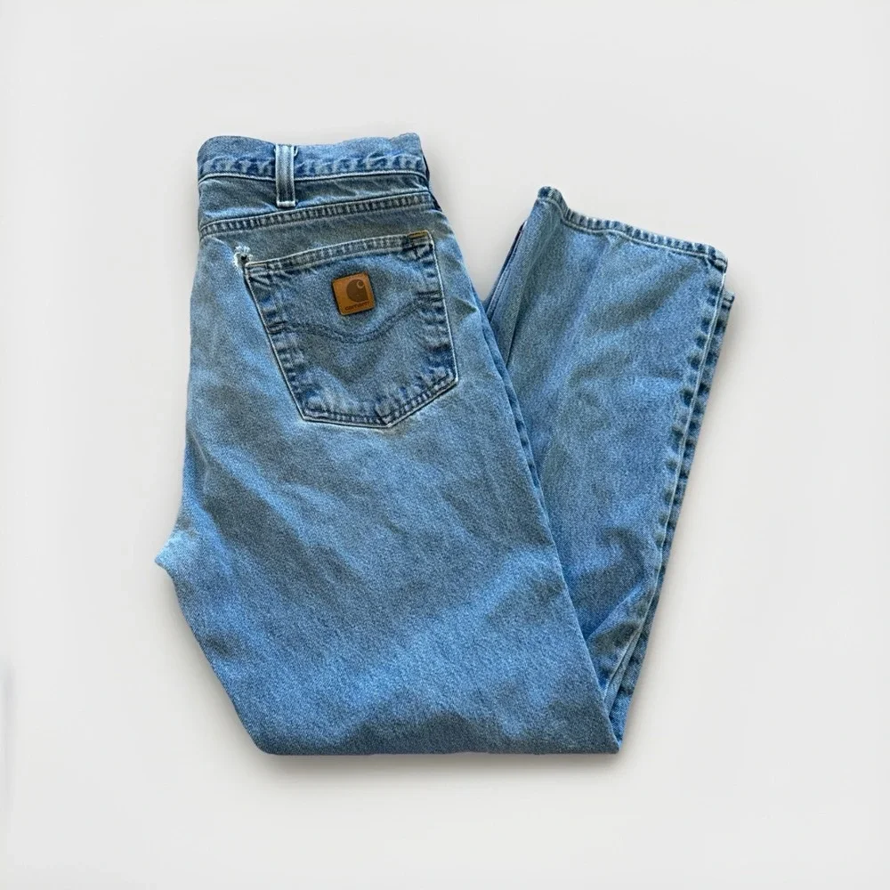 Carhartt Jeans Mens 38 x 29 B480 DVB Straight Traditional Fit‎ Denim Workwear